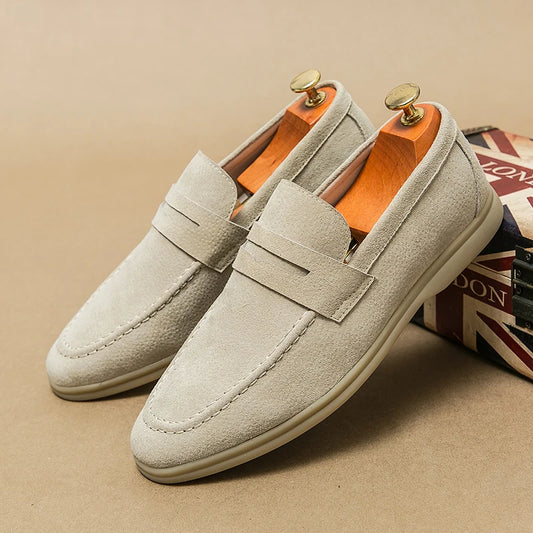 VelvLoaf Suede Slip-On Loafers