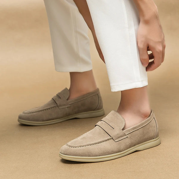 Classic Suede Slip-On Loafers